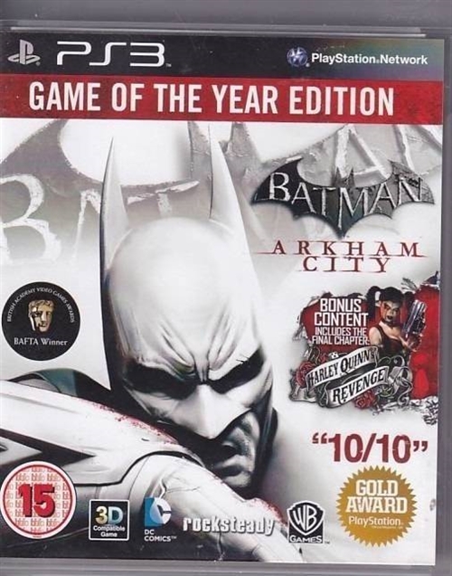 Batman Arkham City - Game of the Year Edition - PS3 (B Grade) (Genbrug)